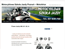 Tablet Screenshot of motoartur.pl